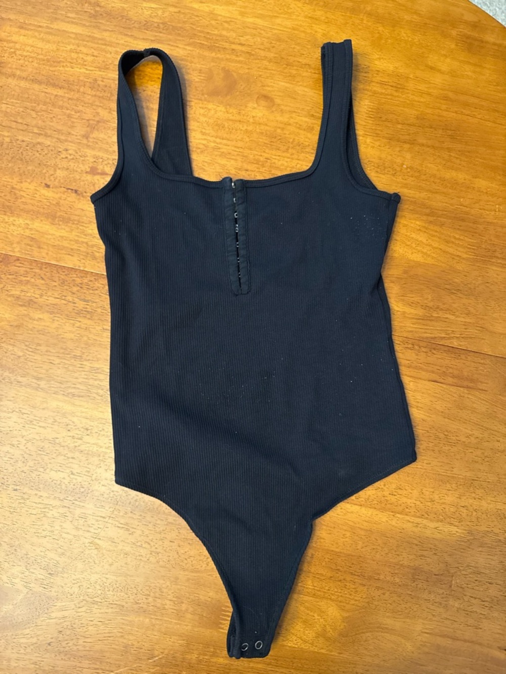 Abercrombie & Fitch Black Ribbed Bodysuit